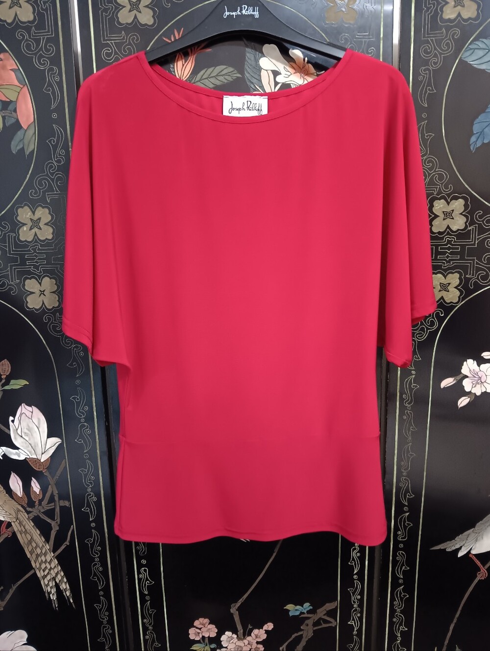 Joseph Ribkoff Crimson Red Short Sleeve Top